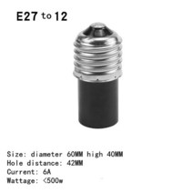 1pcs LED 노화 램프 홀더 E27E14B22 led 전구 자료 난연 재료, 05 E27 to 12