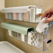 월드유한 무타공 칸칸이 속옷정리함 양말정리함 보관함 슬라이드형 트레이, 속옷케이스-그린