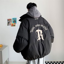 오버핏패딩 남녀공용 스트릿패션 홍대패션 커플패딩