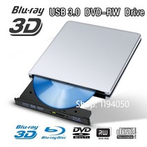 cd롬 리더기 씨디룸 DVD 플레이어 ODD 알루미늄 블루레이 드라이브 초박형 외부 usb 3.0 블루레이 버너 bd re cddvd rw 버너는 노트북용 3d 4k 수 110, 은