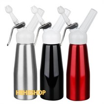 생크림 휘핑기 카페 휘핑 크림 가스 기계 질소 크림기, 500ML 라운드 헤드 레드