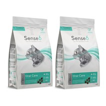 센스6 어덜트용 오랄케어 고양이 사료, 닭, 400g, 2개