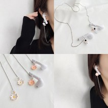 트루픽 에어팟 분실방지 우주인 플라워 목걸이 홀더 스트랩 이어폰줄 무선이어폰걸이