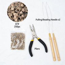 링라이트마이크로 링크 헤어 익스텐션 메탈 스틸 플라이어 I-팁 나노 링, 05 Ash Blonde