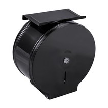 스텐 점보롤 케이스 스마트폰 거치 선반형 휴지 디스펜서, 03_CNDH-05 스텐점보 유광 블랙선반, 1개