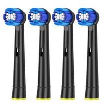 EB50 듀얼 클린 교체 브러시 헤드 구강 B D12 D16 D100 크로스 액션 치실 전동 칫솔 블랙, 10 HB20