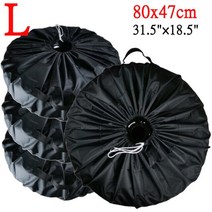 4Pcs 유니버설 13 19 인치 19 23 자동차 SUV 타이어 커버 케이스 스페어 휠, 06 4PCS Black L size