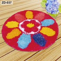 래치훅 스킬자수 털실자수 십자수 DIY 스킬 자수 Latch Hook 도안 카펫 래치 후크 키트 DIY 세그먼트 자수 재료 공예 카펫 래치 후크 러그 키트 반제품 카펫 자수, 037