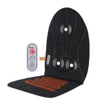 가성비 안마의자 매트 휴대용 소형 접이식 massage chair klasvsa 난방 목 마사지 의자 뒷좌석 자동차 홈 오피스 마사지 진동 쿠션 백 넥 릴랙스, 미국 플러그, 회색