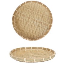 야채 식품 보관용 대형 대나무채반 싸리 소쿠리, 60cm