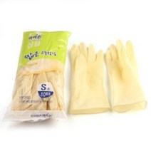 마미손 심플 짧은고무장갑 소형 10켤레, 아이보리, 1개