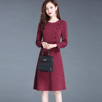 해외 롱원피스 미니원피스 레드 원피스 2021 봄 여성 양풍 올 한해 새내기