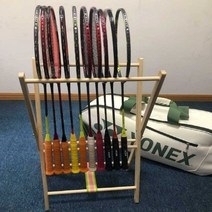 배드민턴 채 진열대 라켓 거치대 스탠드 정리 수납장 보관대, 우드-라켓스탠드