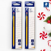 스테들러 STAEDTLER 옐로우 연필 134 (HB 2B) (1다스 12자루), 2B, 2개