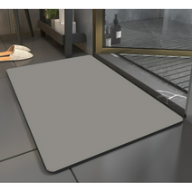 규조토 파우더 발매트 빨아쓰는 발판 욕실 주방 선물, 그레이