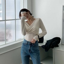 우리스 골지 꼬임 티셔츠