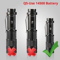 저항계 절연 접지 디지털 미니 LED 손전등 8000LM Q5 T6 L2 토치 초점 조절 가능 줌 플래시 라이트 램프 선물용 14500 또는 18650 배터리 사용, CHINA, With Battery Charger