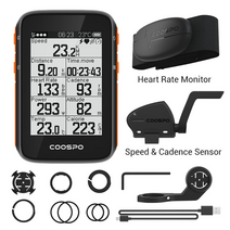 Coospo bc200 무선 자전거 컴퓨터 gps 자전거 사이클링 주행 거리계 2.6in bluetooth5.0 ant + 앱 동기화 슬로프 고도, 패키지 g