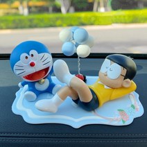 자동차 장식품 인싸템 차내 애니메이션 액세서리 Dora A꿈 수면 대웅 대쉬보드 카튜닝용품 여성 2869914724, 대웅 __블루 화이트 풍선 _형 블루