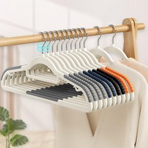 논슬립고리회전형 논슬립 매직 옷걸이10P, 블랙10P