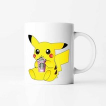 DIY머그컵 애니메이션 아이러브스타벅스 피카츄, 양쪽