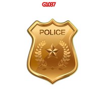 경찰 배지 스티커 Voiture InterestingPVC Decals 자동차 차량용 블랙/실버, 02 Style2-2 X 5.4cm