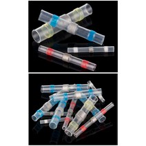 납 수축튜브 열수축튜브 땜 배선 수리키트 방수형 투명 슬리브, 혼합(50pcs)
