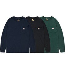 칼하트 K126 워크웨어 포켓 긴팔티 남여공용