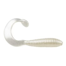 Bobby Garland Hyper Grub 곱슬꼬리 수영베이트 크래피 낚시 미끼 5.4 cm 18개 팩 전동 치킨, Pearl White