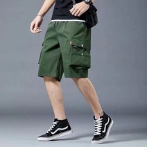 남성 카고 반바지 봄 여름 오버핏 멀티포켓 남자 5부 팬츠 cargo shorts men XK0333