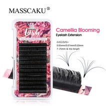 자석속눈썹 붙이는 속눈썹 붙이기 MASSCAKU 동백 속눈썹 연장 자동 팬 블룸 마그네틱 쉬운 패닝 개별 뷰티, 01 0.05mm_10 17mm 16-17-18, 02 D