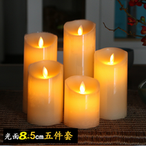 케이크캔들 usb충전 led전자 양초 램프흔들리는 복사 리얼모조 결혼식 고백 로맨틱 술집 인테리어 안내등, T21-충전 광택면 8.5*17.5cm