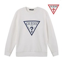 게스 MEN LS CREW 데님삼각로고3차 KM1K04C1