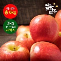 달아달아 정품사과 미시마 3kg(14-16과) 2박스, 단품