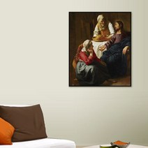 [더벨라] 베르메르 - 마리아와 마르타의 집에 있는 그리스도 Christ in the House of Martha and Mary 모던프레임 캔버스액자