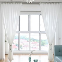 찍찍이 암막 커튼 주름 거실 대형 큰창문 무타공 커텐