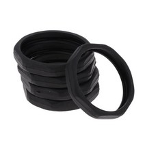 5pcs 마이크 슬립 안티 롤링 보호 링 마이크 실리콘 링, 검은색
