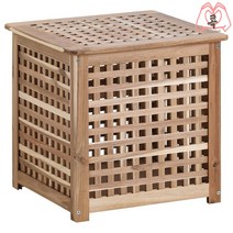 이케아 협탁 보조테이블 홀 아카시아나무 50x50cm 거실 침실 베란다 원목 수납 침대 소파 사이드 카페 캠핑