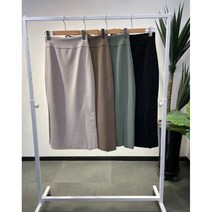가을신상 데일리 베이직 밴딩 스판 절개 트임 롱 스커트