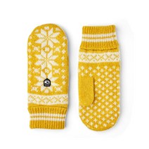 헤스트라 이스빅 미트 머스타드 6001061 460020 - 여자 여성 겨울 벙어리 니트 장갑