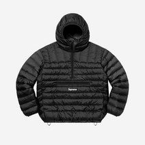 슈프림 마이크로 다운 하프 집 후드 풀오버 블랙 - 22FW Supreme Micro Down Half Zip Hooded Pullover Black 466846