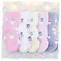 [mag] 유아 아동 양말 j뉴눈 사람 연수면 5족 세트 아기남아 여아 따듯한 극세사