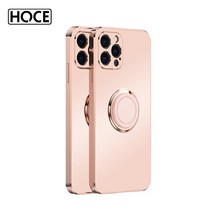 HOCE 아이폰 13 12 미니 11 프로 맥스 X XS XR 7 8 플러스 초슬림 매트 마그네틱 핑거링 금장 카메라 보호 풀커버 케이스 101BK243