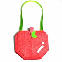 [종이종이]종이접기패키지 여름 과일 사과 가방 만들기세트, 1인용