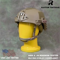 랩터 전술 팀 웬디 HDPE 탄도 헬멧 NIJ IIIA 3A 0106.01 정품 ISO 에픽 하이 컷 XP 씰 Dev 방탄 헬멧, Size 1 M-L 54-59cm, Coyote Brown