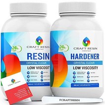 Craft Resin 에폭시 수지 키트 - 목재 주얼리 꽃 조리대 및 테이블 탑 아트 레진 몰드 식품 안전 셀프 레벨링 UV 내열성 수지(502 8ml/17온스) 경화제(502 8, 34Oz