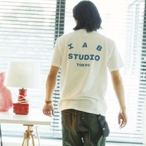 Iab 스튜디오 하이 웨이브 TOKYO 프린팅 라운드 루즈핏 레포츠 반팔티셔츠 남녀