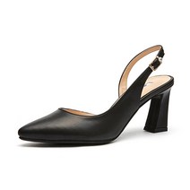 인텐스 여성 사이드 오픈 슬링백 7cm LCWO90I126