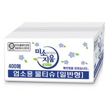 미소지움 업소용 물티슈 낱개포장형, 400개입, 6박스