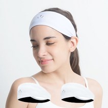 [1+1]비다펀 스포츠 헤어밴드 땀흘림 방지 헤드밴드 WB01, 화이트_2p